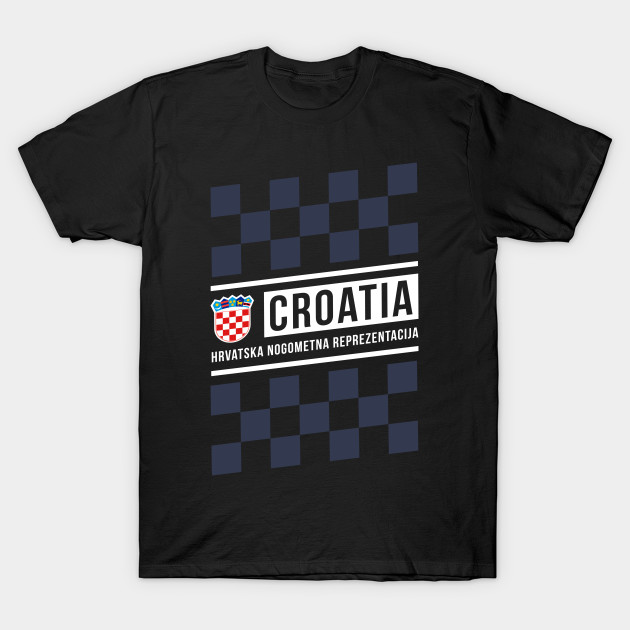 Croatia Hrvatska Slanted Away Checkered Jersey Style - Hrvatska - T-Shirt | TeePublic